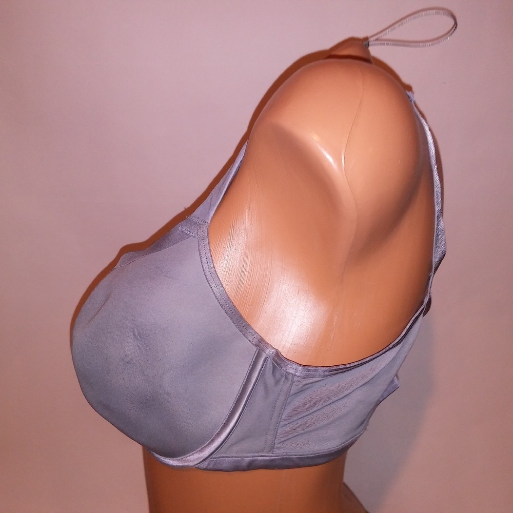 Cacique Bra 38d Lightly Lined Solid Gray Underwire - image 8